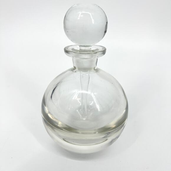 Vintage Czechoslovakia MCM Hand Blown Perfume Decanter (empty) with Dabber 5" - Picture 1 of 9